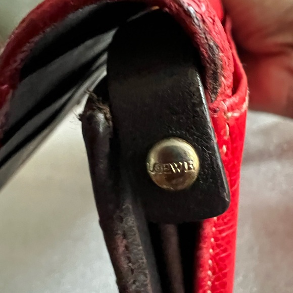 Loewe Red Calfskin Women’s Long Bifold Wallet - Picture 10 of 14